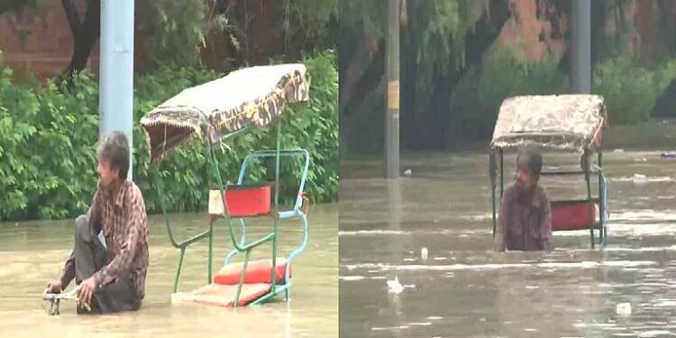 दिल्ली में लाल किले तक पहुंचा बाढ़ का पानी