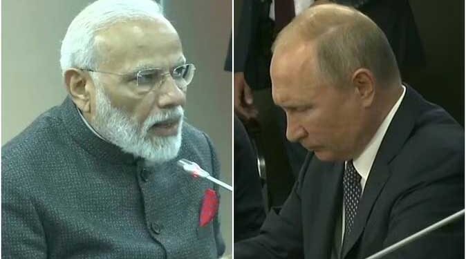 प्रधानमंत्री नरेंद्र मोदी और रूस के राष्ट्रपति व्लादिमीर पुतिन के बीच फोन पर बातचीत