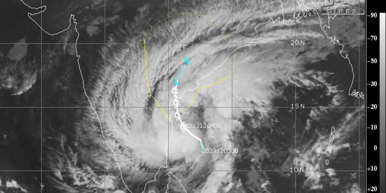 चक्रवात मिचौंग हुआ कमजोर