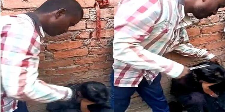 पति ने काट दिए पत्नी के सिर के बाल
