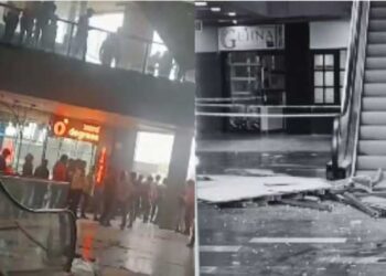 ग्रेटर नोएडा के ब्लू सफायर मॉल में हादसा