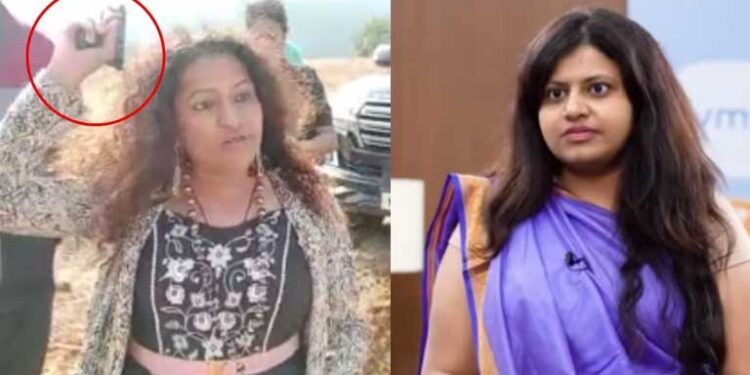 पूजा खेडकर की मां को पुलिस ने हिरासत में लिया