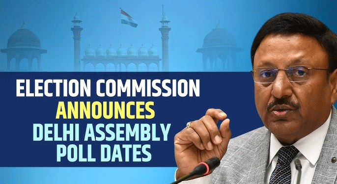 दिल्ली विधानसभा चुनाव 5 फरवरी को होगा मतदान,8 फरवरी को आएंगे नतीजे