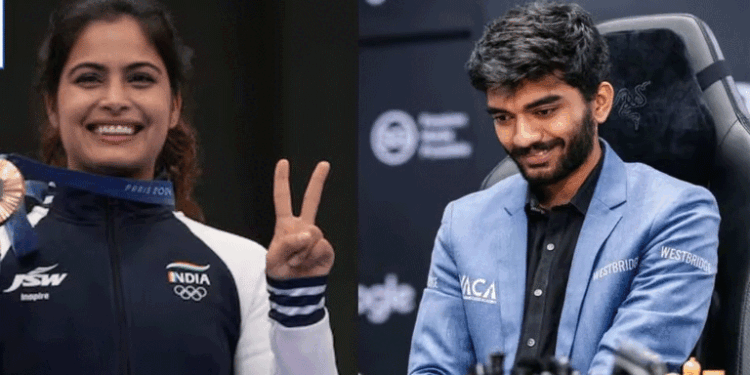 मनु भाकर और डी गुकेश को मेजर ध्यान चंद खेल रत्न पुरस्कार