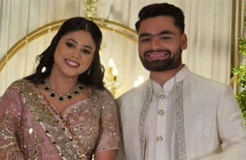 शाही अंदाज में हुई रिंकू सिंह और प्रिया सरोज की सगाई