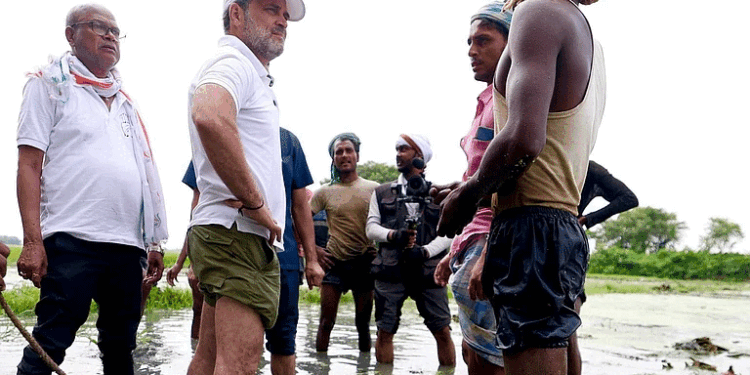 राहुल गांधी ने मखाना किसानों का जाना दर्द