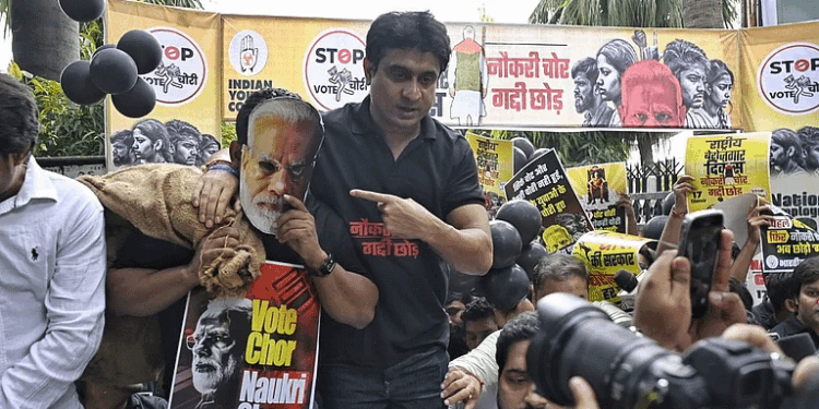 युवा कांग्रेस ने मोदी के जन्मदिन को ‘राष्ट्रीय बेरोजगार दिवस’ के रूप में मनाया