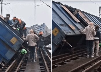 जमुई में पुल से गिरे सीमेंट लदे मालगाड़ी के डिब्बे, किउल-जसीडीह रेलखंड ठप