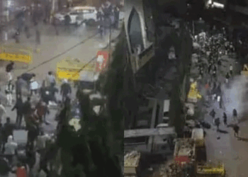 दिल्ली में तुर्कमान गेट पर  बुलडोजर एक्शन