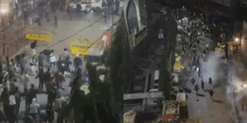 दिल्ली में तुर्कमान गेट पर  बुलडोजर एक्शन