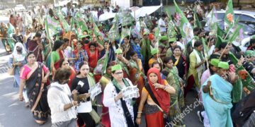 जमुई छात्रा बदसलूकी मामले को लेकर पटना में आरजेडी महिला विंग का प्रदर्शन