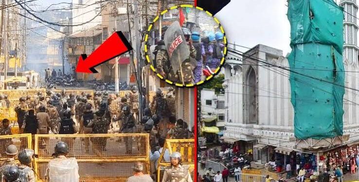 उज्जैन में शाही मस्जिद के पास अब भी पुलिस तैनात