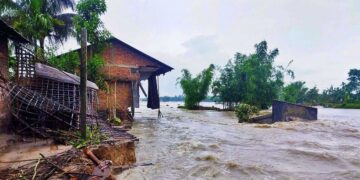 آسام میں طوفانی بارش کی وجہ سےسیلاب