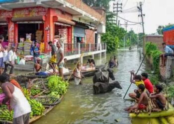 کوسی ندی کی آبی سطح میں لگاتار اضافہ، کئی علاقے غرقاب