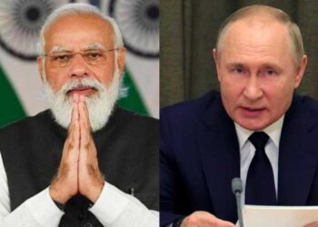 فون پرنریندر مودی ۔ ولادیمیرپوتن بات چیت