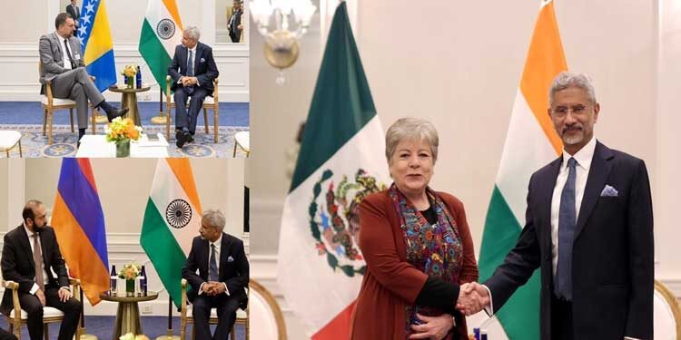 میکسیکو، بوسنیا ہِرزیگووینا اور آرمینیا کے وزرائے خارجہ کے ساتھ جے شنکرکی میٹنگ