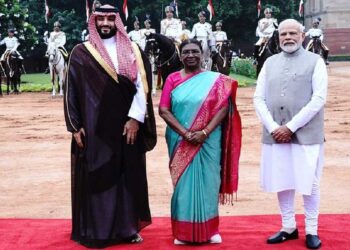 راشٹرپتی بھون میں رسمی استقبال کےساتھ شہزادہ محمد بن سلمان کا سرکاری دورہ شروع