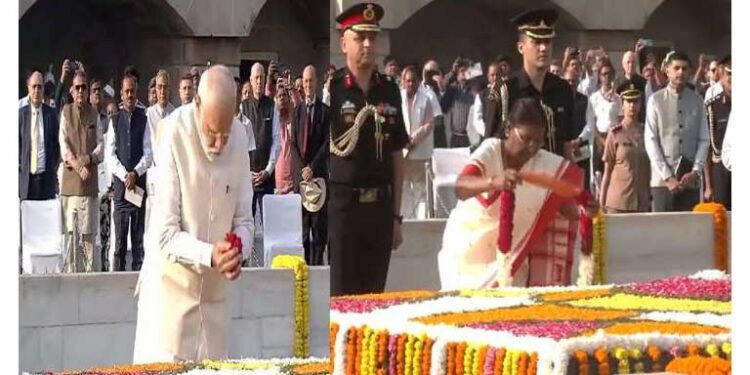 گاندھی جینتی پر بابائے قوم کو صدر اور وزیر اعظم کاخراج عقیدت