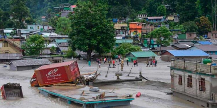 سکم کےسیلاب متا ثرہ علاقوں میں راحت کا کام جاری