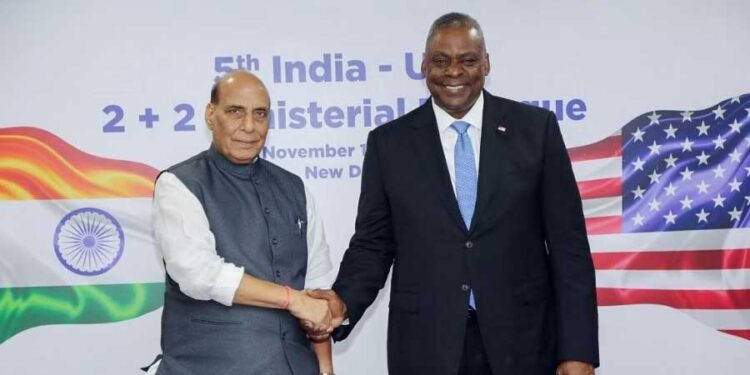 امریکی وزیر دفاع لائیڈ آسٹن کے ساتھ راجناتھ سنگھ کی دو طرفہ میٹنگ