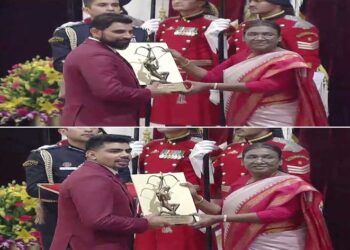 صدر جمہوریہ درودپدی مرمو کے ہاتھوں کھیل اور مہم جوئی سے متعلق ایوارڈوں کی تقسیم