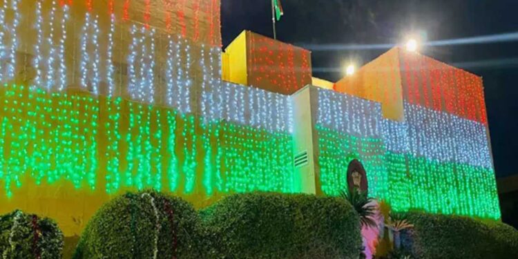 سعودی واقع سفارت خانہ میں یوم جمہوریہ پر تقریب پرچم کشائی کا انعقاد