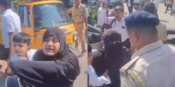 جئے شری رام کے جواب میں خاتون نے لگایا اللہ اکبر کا نعرہ