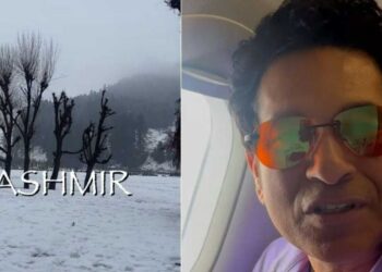 سچن تیندولکر ان دنوں کشمیر کے دورے پر
