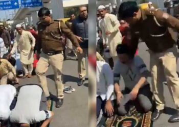 دہلی میں نماجمعہ کے دوران نمازیوں پر پولیس عملہ کی بربریت