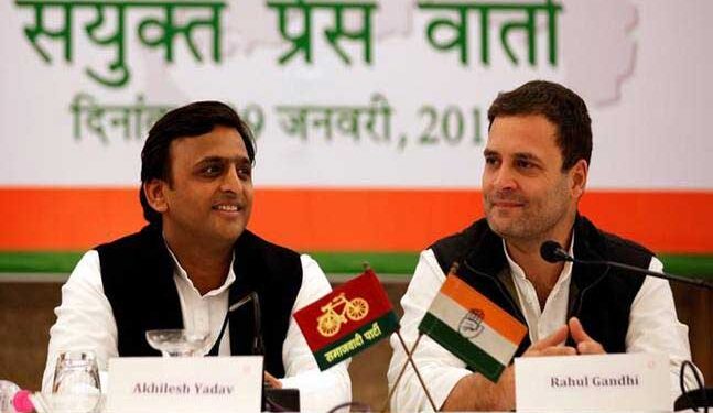 راہل اور اکھلیش نے بی جے پی اور مودی پر مل کر سادھا نشانہ