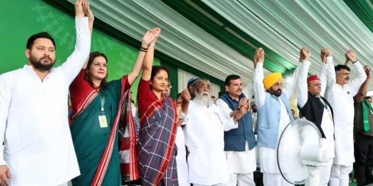 انڈیا اتحاد کی جانب سے رانچی میں طاقت کازور دار مظاہرہ