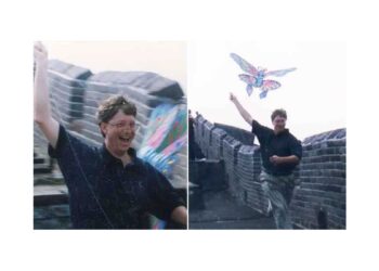 بل گیٹس پتنگ اڑانے کے چکر میں دیوار چین جا پہنچے تھے