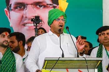 ہریانہ میں دُشینت چوٹالہ کی جانب سے کانگریس کی حمایت کا اعلان