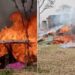 مظفر پورمیں آگ لگنے سے کئی گھر جل کرراکھ