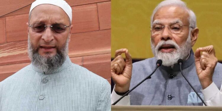 مسلمانوں پرغیر مہذب حملے کے لئے اویسی کے ذریعے مودی کی نکتہ چینی