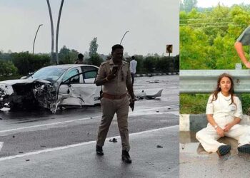 یوپی حکومت میں وزیر نند گوپال نندی کے بیٹے ابھشیک اور بہو کنشکا خوفناک حادثہ کا شکار