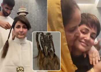 حنا خان نے کیموتھراپی سیشن سے قبل بال چھوٹے کرائے