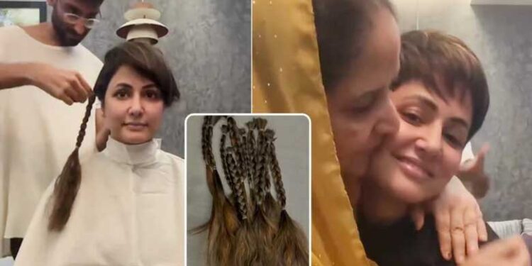 حنا خان نے کیموتھراپی سیشن سے قبل بال چھوٹے کرائے