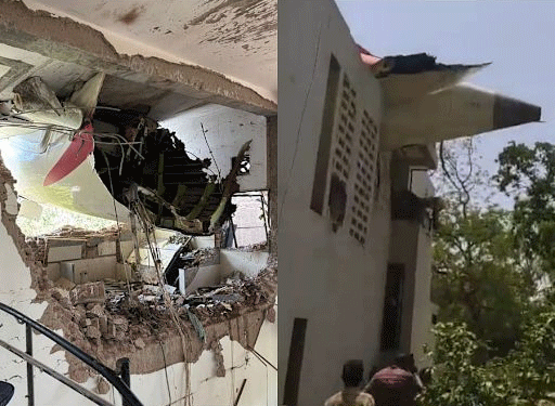 ایئر انڈیا کا مسافر طیارہ بی جے میڈیکل کالج ہاسٹل پر گرا