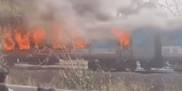 ٹاٹا۔ارناکلم ایکسپریس میں اچانک آگ لگنے سے  بزرگ مسافرکی موت