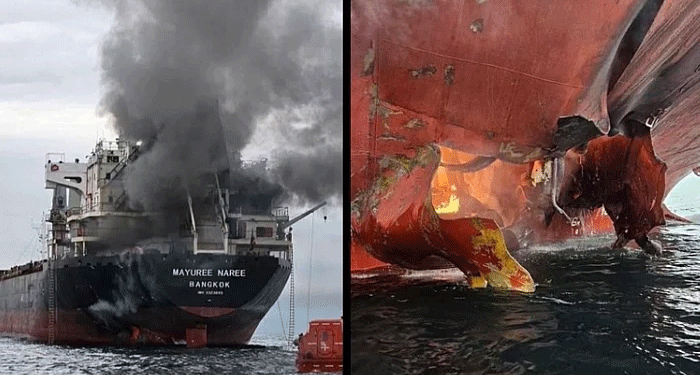 آبنائے ہرمز میں کارگو جہاز ’میوری ناری‘ پر حملہ