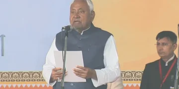 نتیش کمار نے .راجیہ سبھا کے رکن کے طور پر حلف لے لیا