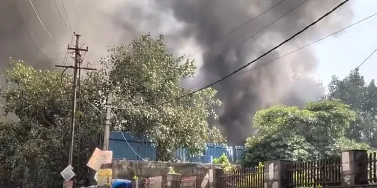 نوئیڈاسیکٹر 125 میں آگ لگنے سے 6 دکانیں جل کر راکھ، ایک کی موت